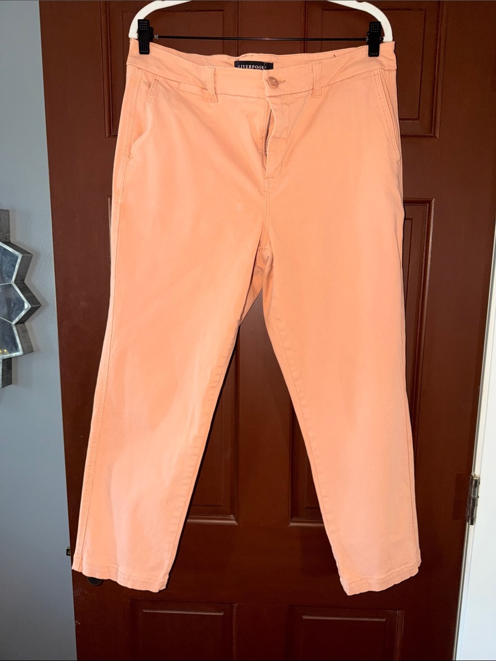 Liverpool Peach Cropped Pants